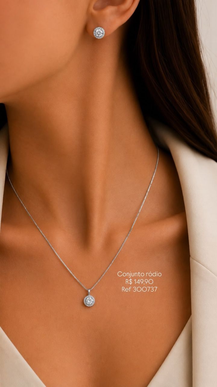 Conjunto Ponto de Luz Ródio